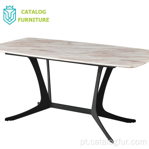 Mobiliário moderno de design nórdico simples mesa de jantar mesa de mármore mesa de jantar mesa de jantar